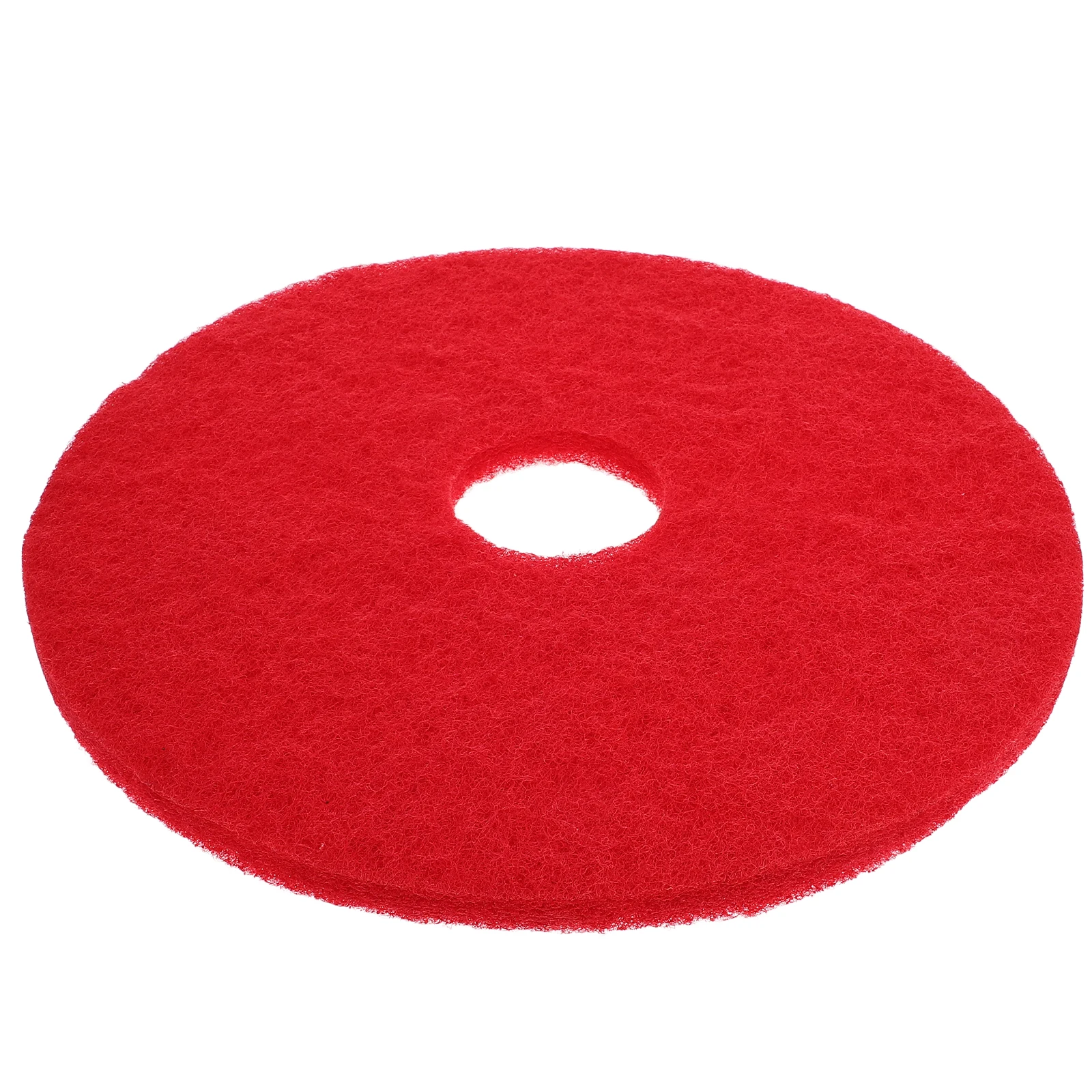 

17 Inch Red Cleaning Pad for Floor Scrubber Durable Fabric Polishing Cloth Efficient Cleaner Tile Hardwood Supplies