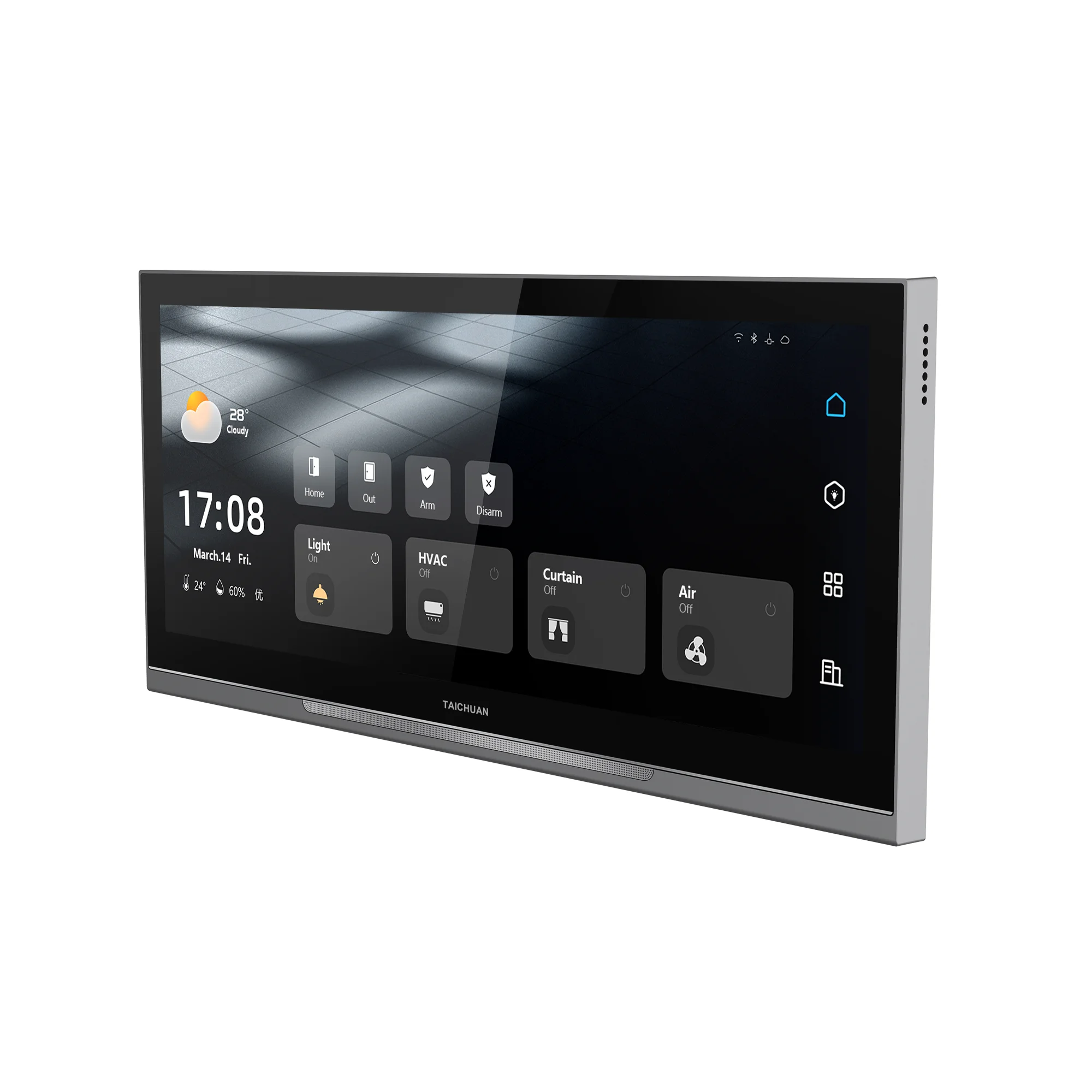 

Tuya Zigbee Gateway Hub 12 inch Android OS All in One Smart Control Panel with 4 gang relay for light switch control touch panel