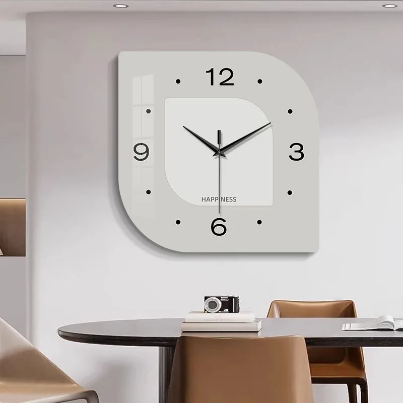 Restaurant Clock Wall Clock Living Room 2025 New Simple Solid Color Wall Watch Creative Home Clock