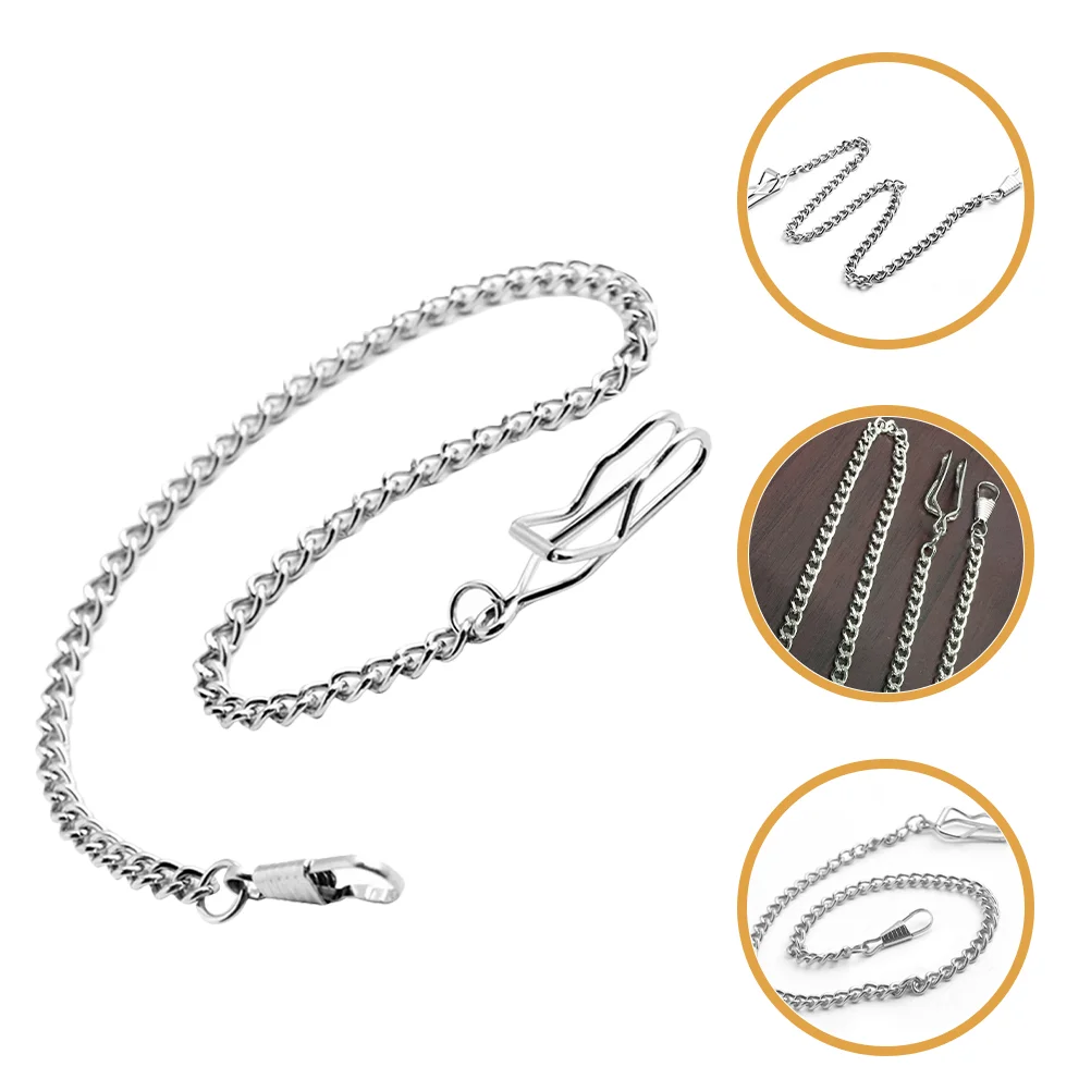 

2 Pcs Pocket Watch Accessories Wallet Chain Men's Watches Vintage Metal for Replacement