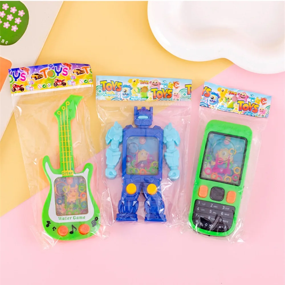 6 Pcs Cute Water Machine Ring Handheld Classic Game Console Kids Birthday Party Wedding Guest Gift Christmas Carnival Gift Pack