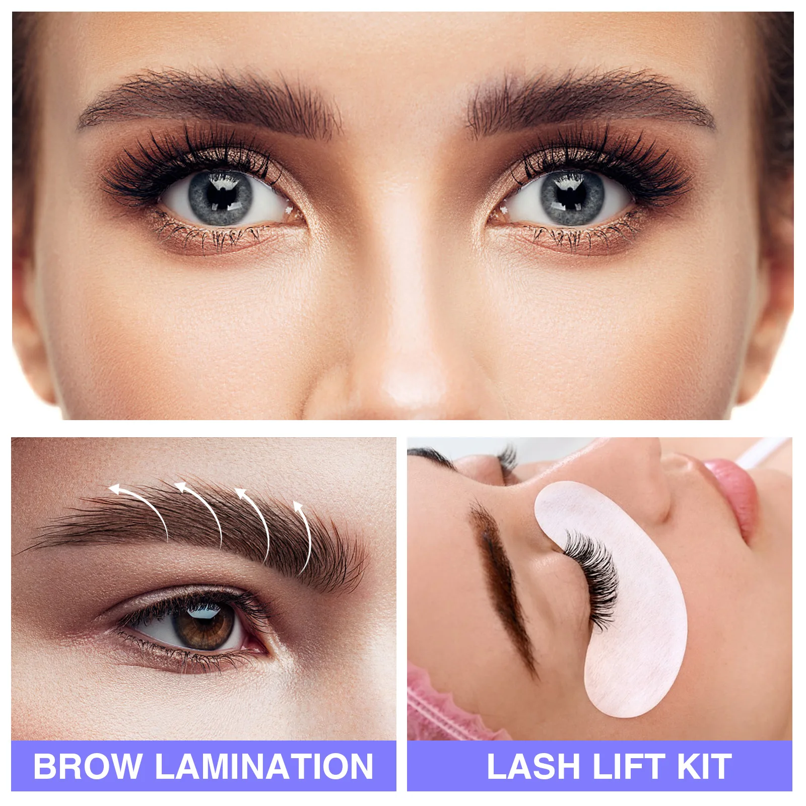 Lash and Brow Lift Kit With Tint Curling Eyelash Perm Kit Suitable for Salon & Home Use Makeup Tool Set