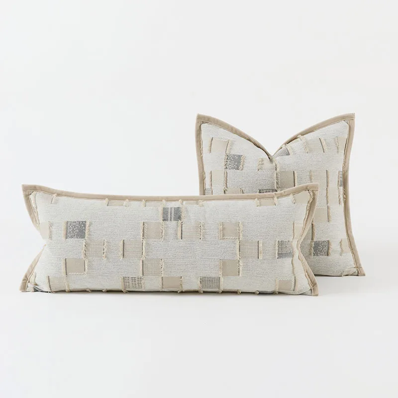 Classical White Black Check Pillows Retro Geometric Cushion Case Modern Decorative Pillow Cover For Sofa Chair Home Decorations