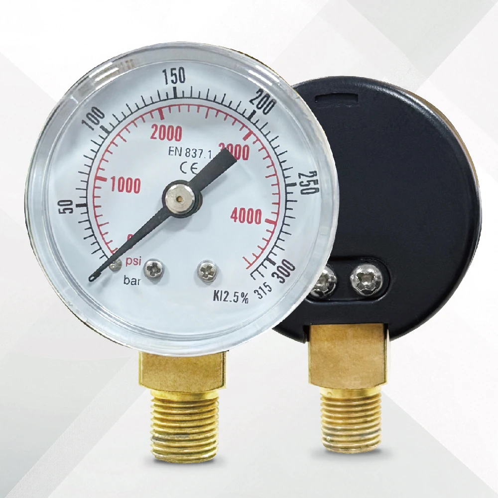 KI2.5% 4cm Iron Case 1/8BSP hpa gauge 4500psi pressure gauge manometer hpa pressure gauge for FX Accessories,two options availab