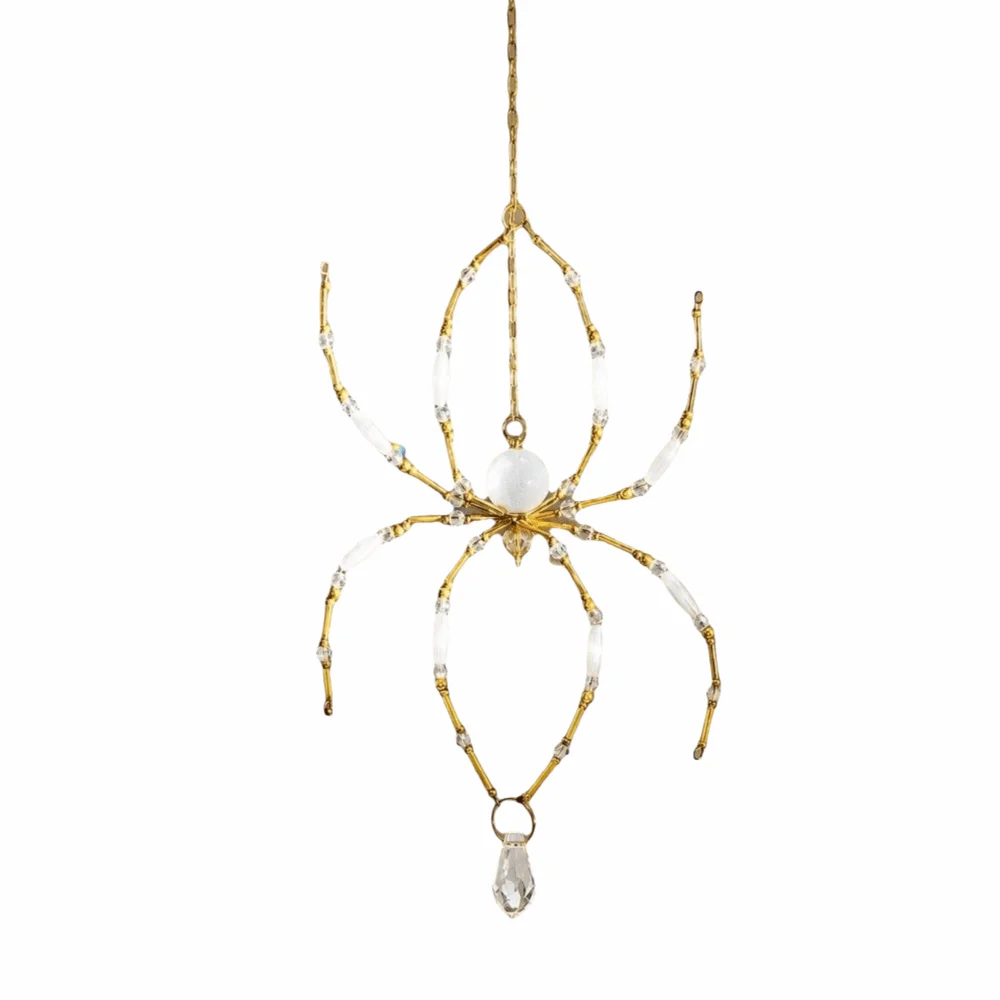 Beaded Spider Spider Sun Catcher Pink Crystal Spider Hang on Window Window Rainbow Prism Home Decoration Sunlight Catcher