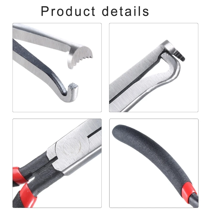 8Inch Electrical Disconnect Pliers, Automotive Connector Tool High-strength Cutoff Plier for Push Tab Plugs