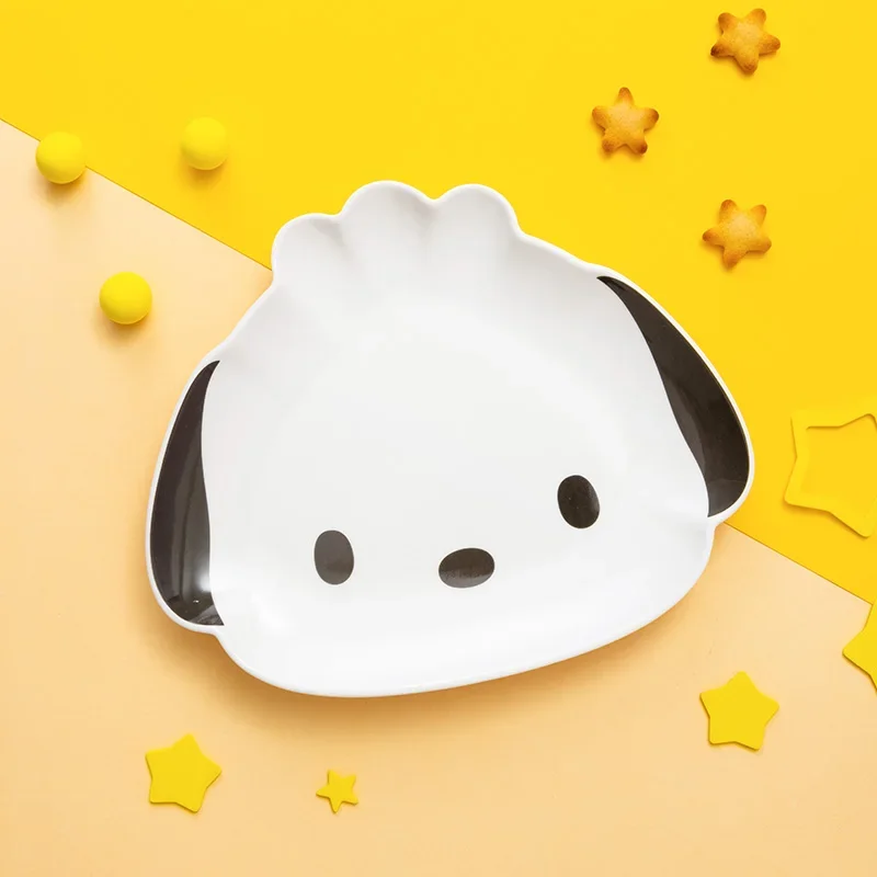 Platos de cena para Sanrio Pochacco, platillo con forma de dibujos animados, platos irregulares de pastelería/fruta para niños, vajilla para el hogar, regalos