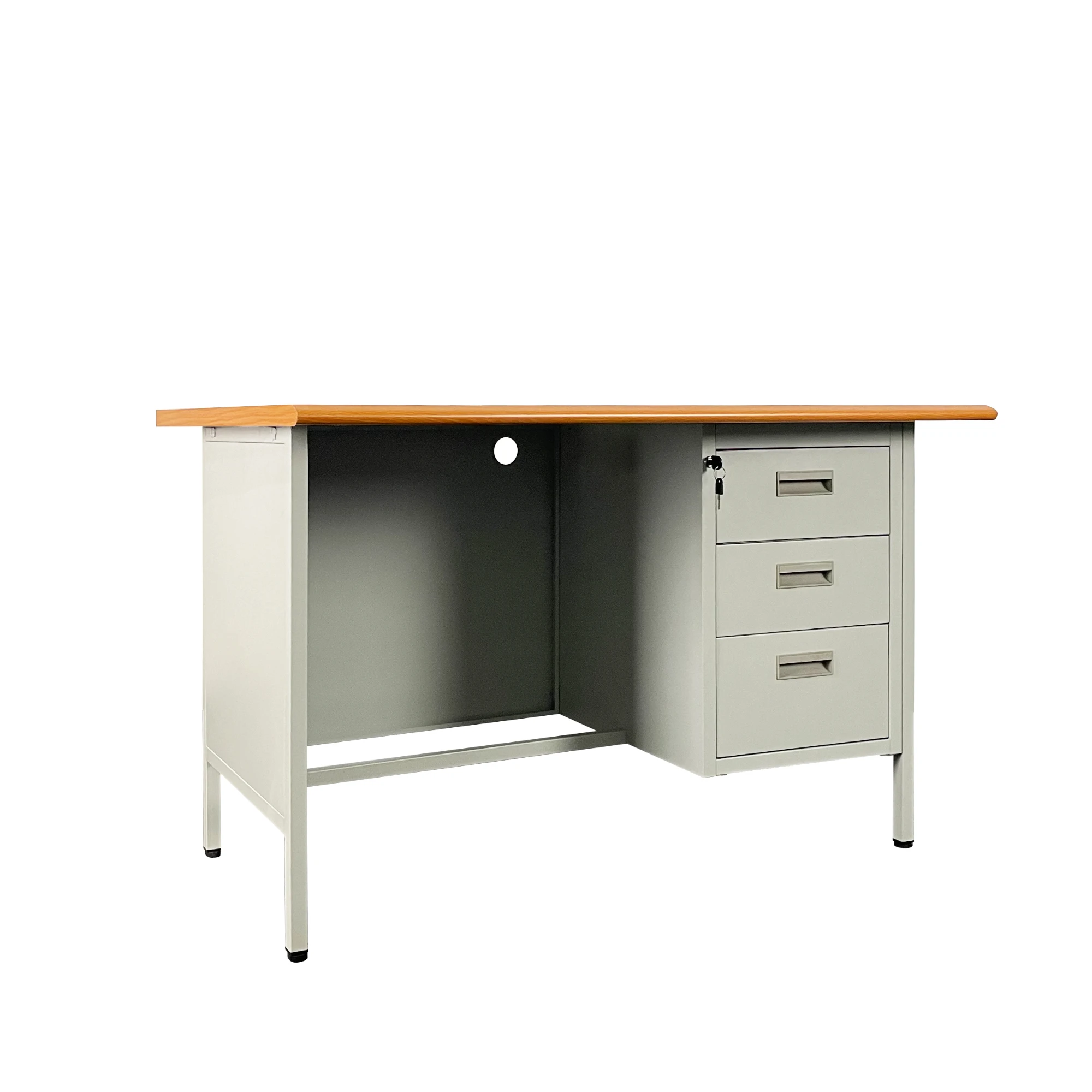 ！@High Quality Modern Stainless Steel Office Desk with Adjustable Feet and Customizable Colors for Home Office and School Use