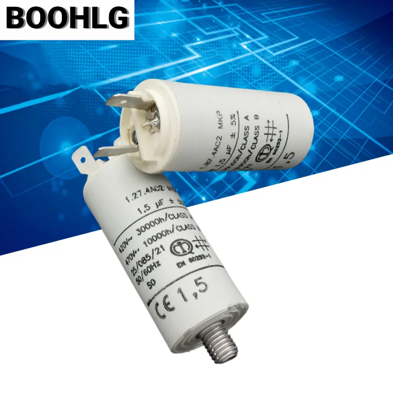 1 шт. 1.27.4AC2 MKP 1,5 мкФ 420 В-470 В переменного тока пусковой конденсатор двигателя
