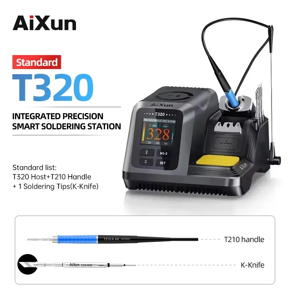 AIXUN T320 Soldering Station T245 C210 Soldering Handle Tip 200W 2S Heating Solder Paste For Mobile Phone Repair Welding Machine