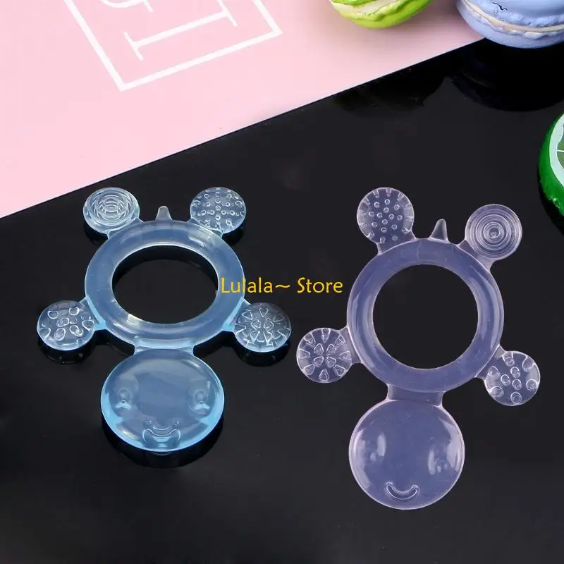 Y4QA سيليكون التسنين الغذاء الصف قضيب صغير التسنين قلادة BPA الحرة الطفل مضغ الكرتون الحيوانات لعبة عضاضة السلاحف