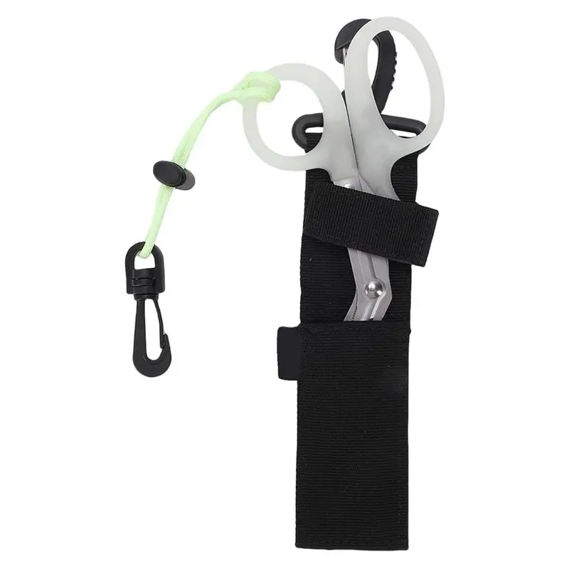 

AB41-Dive Knife, For Cut Fishing Nets& Seaweed Underwater Scissors- Luminous Ti Coated Stainless Steel With Cover Shear
