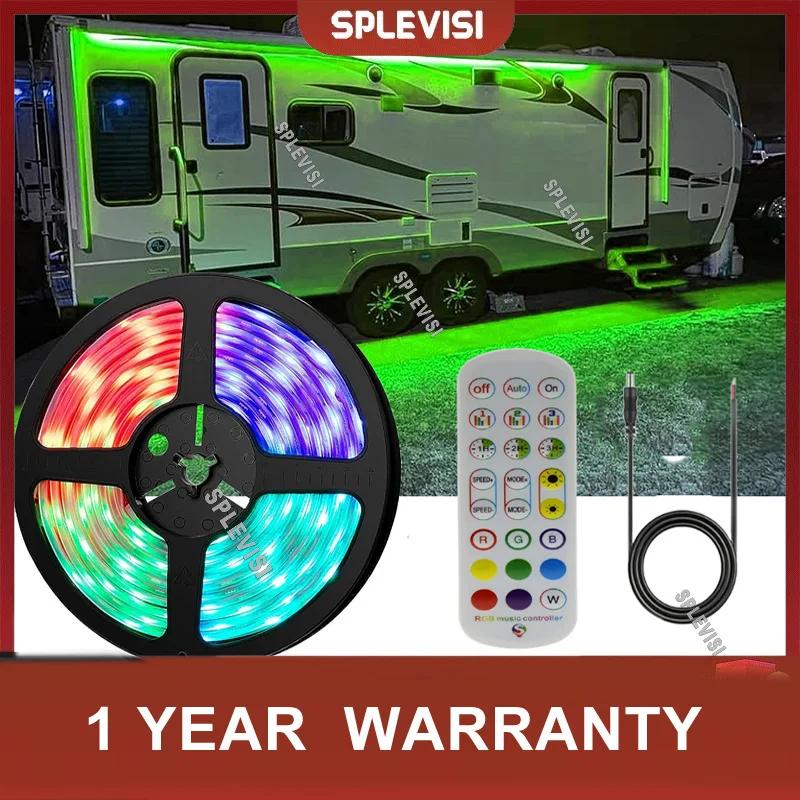 Kit Led Kolong cahaya RV, 12V RV Awning LED Strip lampu untuk Kemah mobil perjalanan Trailer kelonggaran, truk makanan