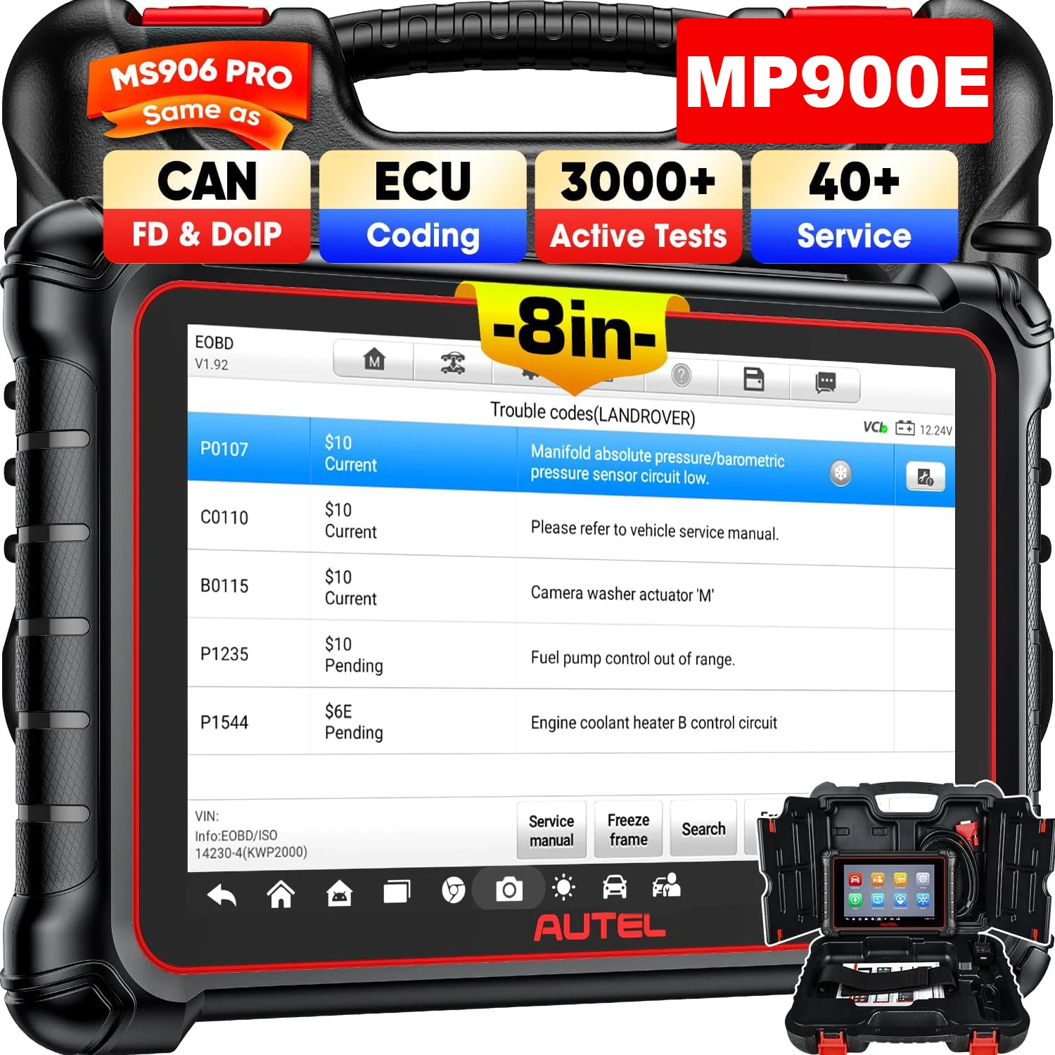 

Autel MaxiPRO MP900E Scanner Bidirectional Diagnostic Scan Tool CAN FD & DOIP Automotive Scanner Function as MP900BT MS906 PRO