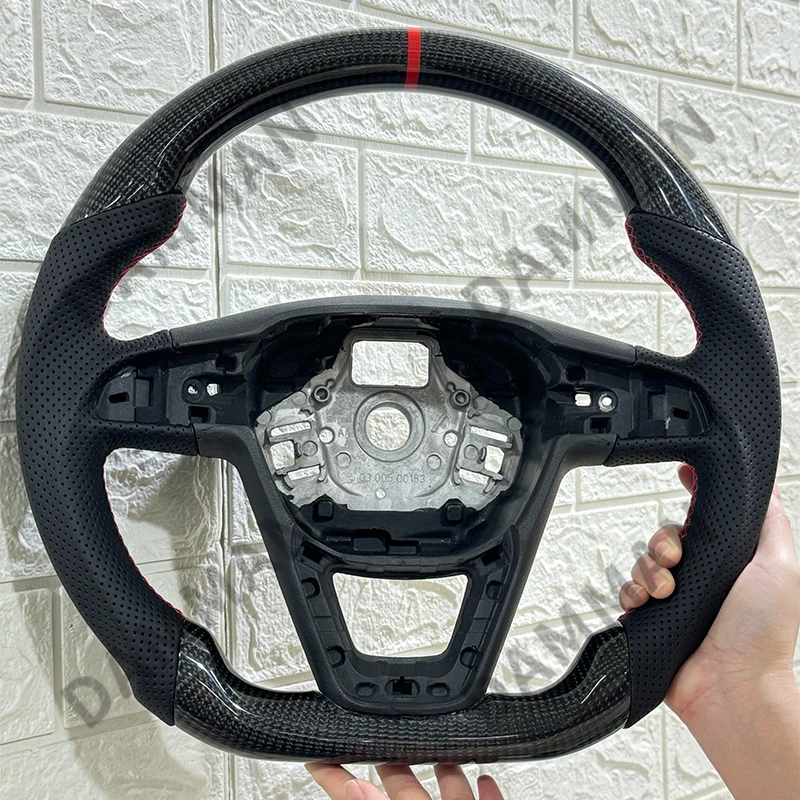 Carbon Fiber Steering Wheel For Seat Leon Cupra FR 5F MK3 Ibiza 6F Arona Ateca Leon Alhambra Ateca 2014-2019 FR Car Accessories