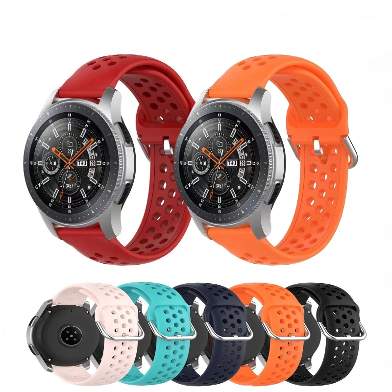 

22mm 20mm watch strap For Samsung Watch 3/Gear S3/Active 2/Huawei watch 3/GT2 Sports Silicone Wristband For Amazfit GTR/Stratos