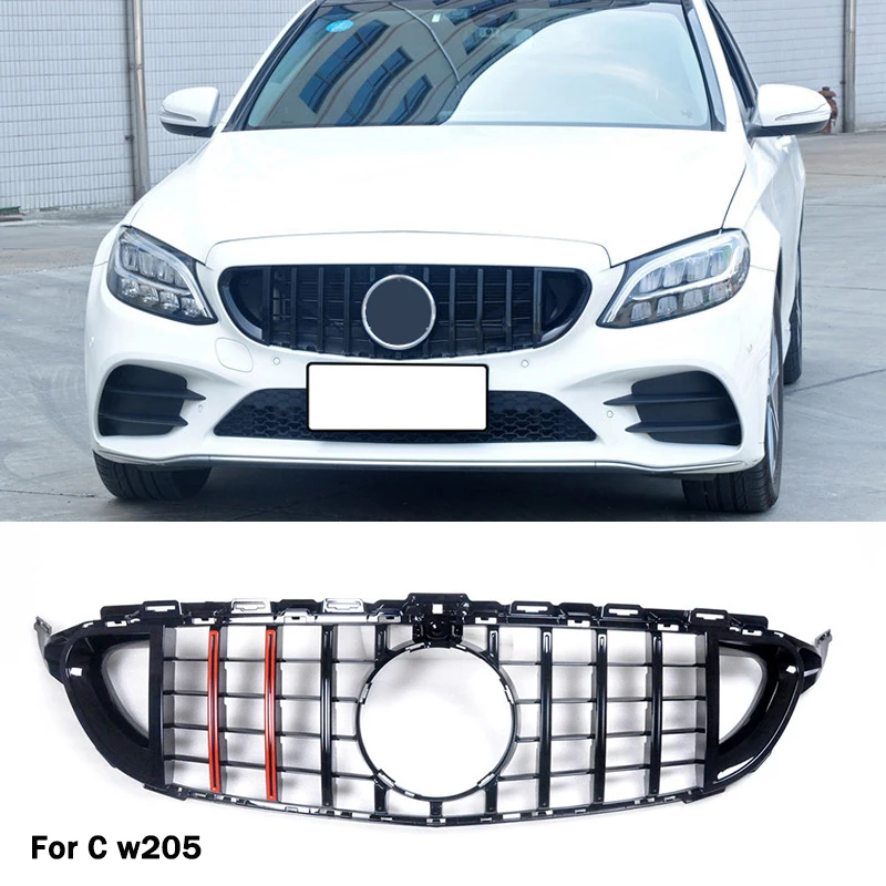 Front Grill Grille Bumper Engine Cooling Radiator Accessories For Brabus For Mercedes Benz C Class W205 C205 Coupe C200 C300 350