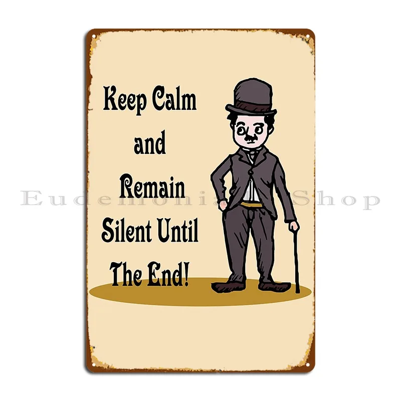 Keep Calm And Remain Silent Until The End Jecolds Metal Plaque Cinema Wall Mural Character Decoration Mural Tin Sign Poster