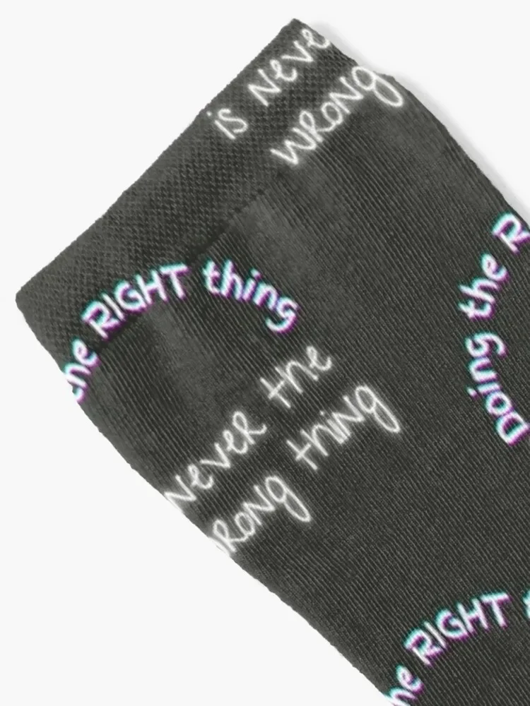 Doing The Right Thing Is Never Wrong Socks Toe sports Soccer Mens Socks Women's