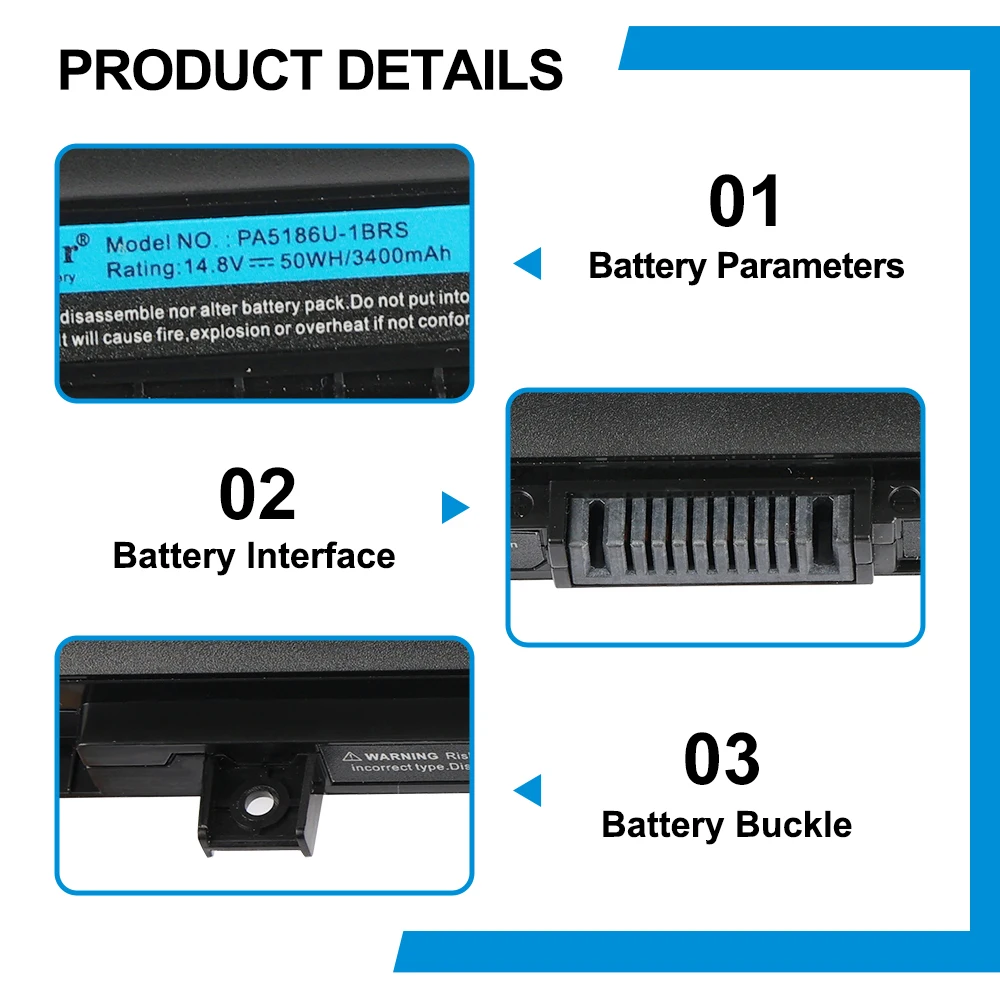 Batteria KingSener PA5186U PA5185U per Toshiba Satellite C55 C55D C55T L55 L50 L55D L55T PA5186U-1BRS 45WH/50WH