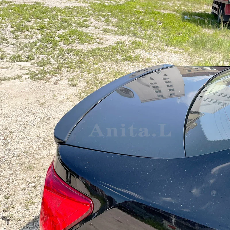 

For Toyota Camry 2012 2013 2015 Year Sedan Trunk Spoiler ABS Plastic Carbon Fiber Look Black Car Rear Wing Body Kit Accessories