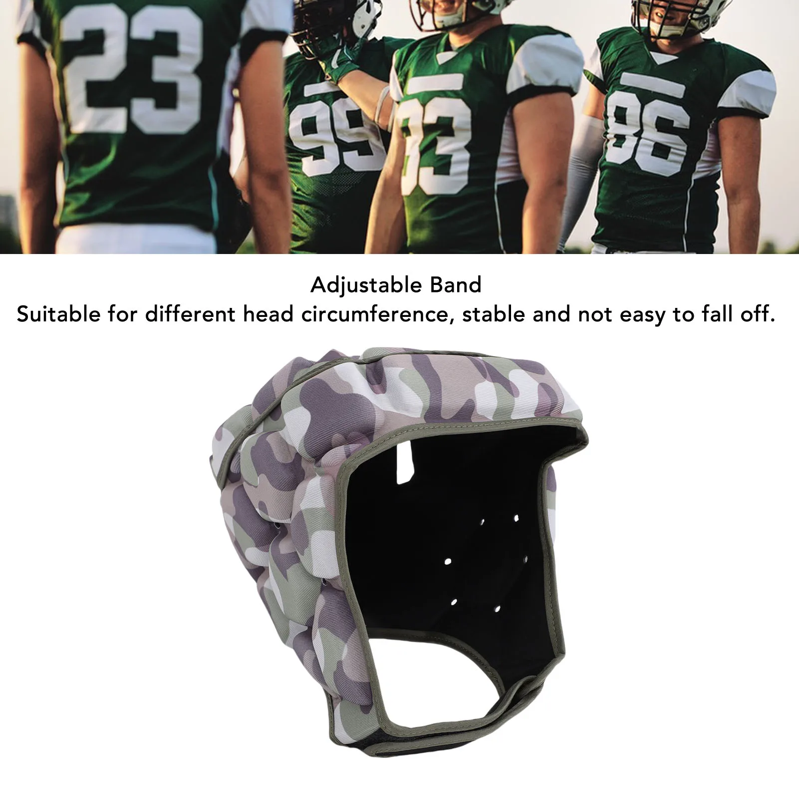 Rugby Head Protector Rugby Headguard Rugby Helmet Anti Collision Breathable EVA Rugby Headguard for Football Baseball Goalkeeper