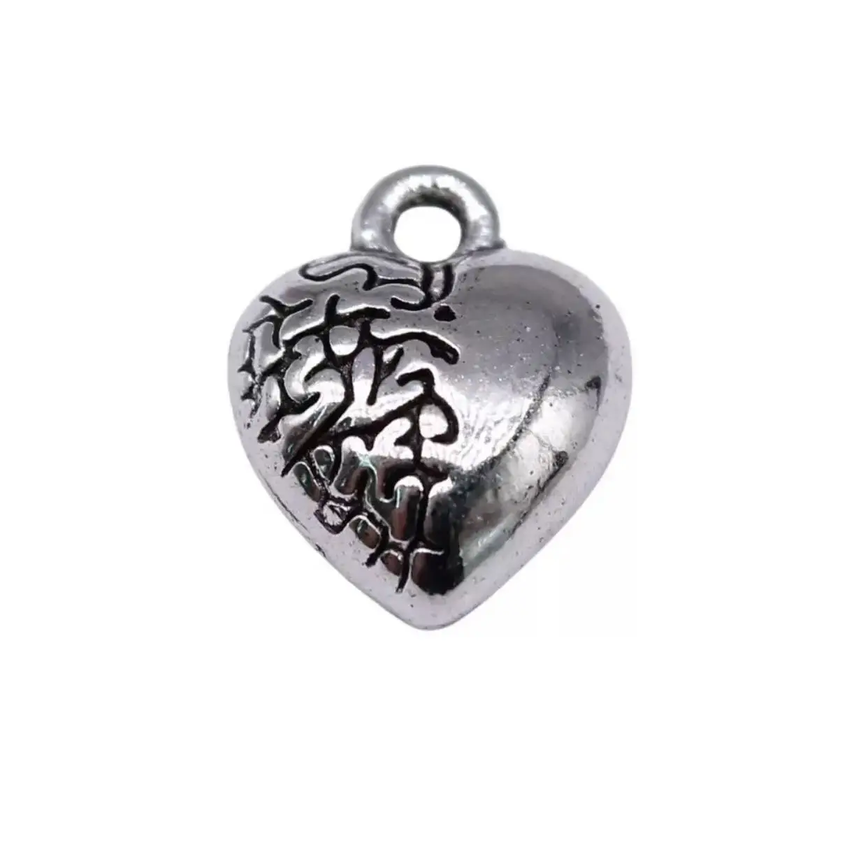 

20pcs 12*10mm Three-D Vintage heasrt pendants for handmade Zinc alloy metal HW3129