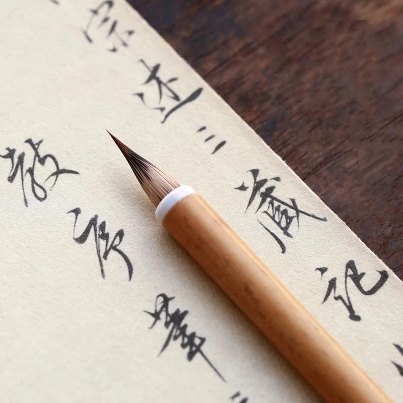 

Оригинальная кисть для каллиграфии с фиолетовой кроличьей шерстью, специальная кисть для копирования Священных Писаний, маленькая обычная сценария, Caligrafia Tinta, Китай