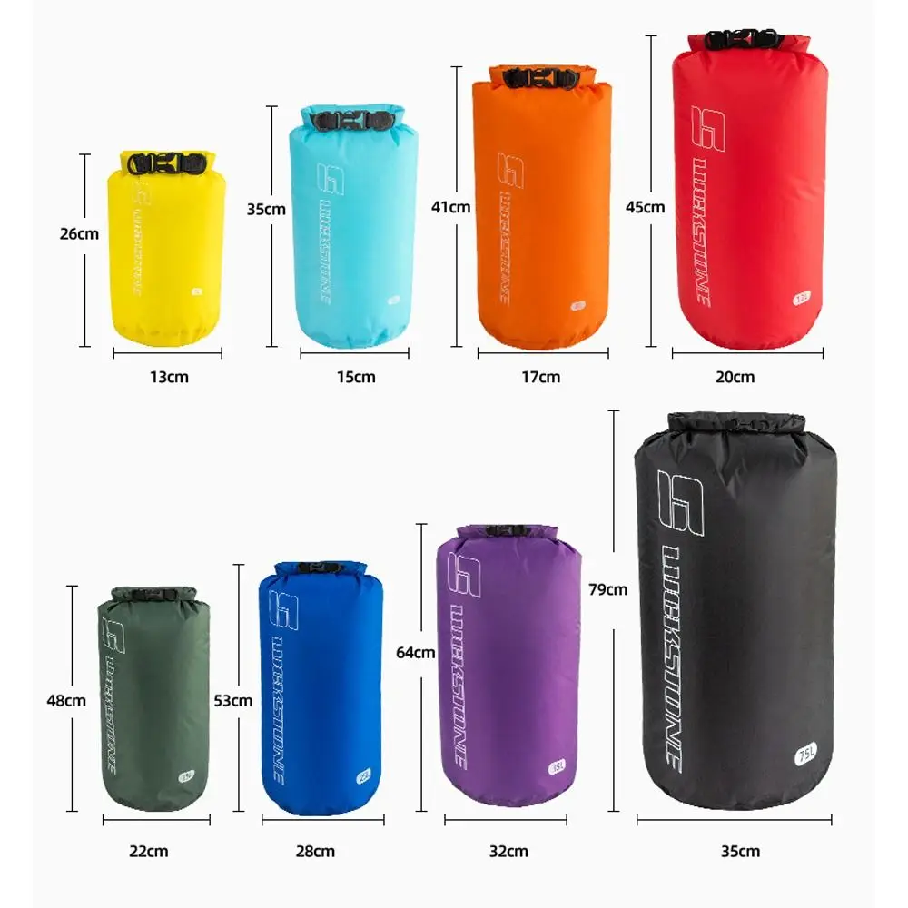 Waterproof Water Separation Dry Bag Lightweight 3/5/8/12/15/25/35/75L Dry Gear Storage Sack Dry Wet Separation Portable DIY