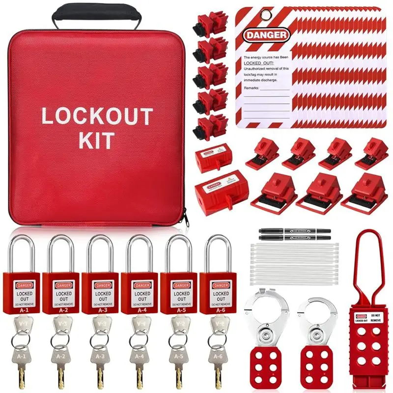 B14C Lockout Tagout Kit Lock Out Tag Out Kits Electrical Lockout Kit Industrial Tagout Kit
