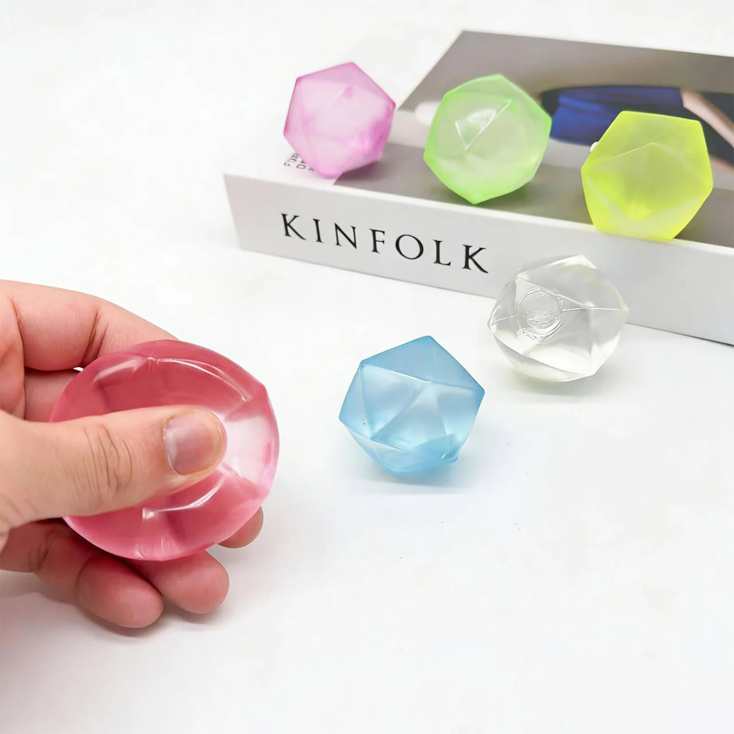 Diamond Maltose Squishy Squeeze Ball Random Color Portable Soft Pinch Fidget Toy Stress Anxiety Relief Decompression Tool