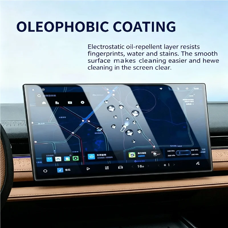 Für Tesla Model Y 21-24 Vollglas-Schutzfolie für den Bildschirm, gehärtete Folie für die Navigation und die Mittelkonsole, kratzfeste Folie – Detail 4