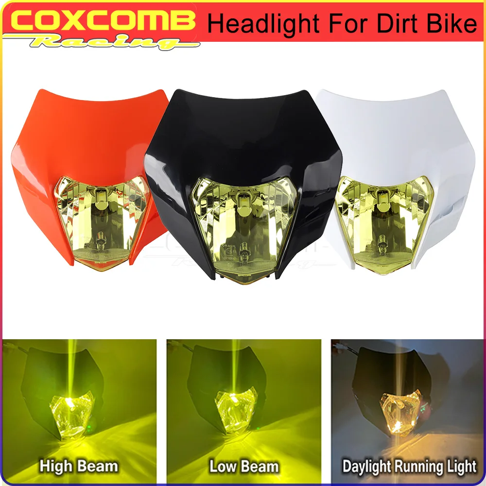 Motorcycle Modified Headlight Plate Headlamp LED For FC Rockstar FE TC TE  150 250 350 450 501 TX 300 2014-2020 Dirt Bike Enduro