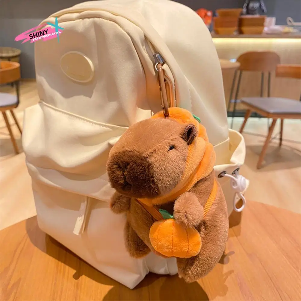 

Funny Soft Capybara Key Ring Cross Dressing Funny Shaking Sounding Toy PP Cotton Fur Plush Animal Pendant Children