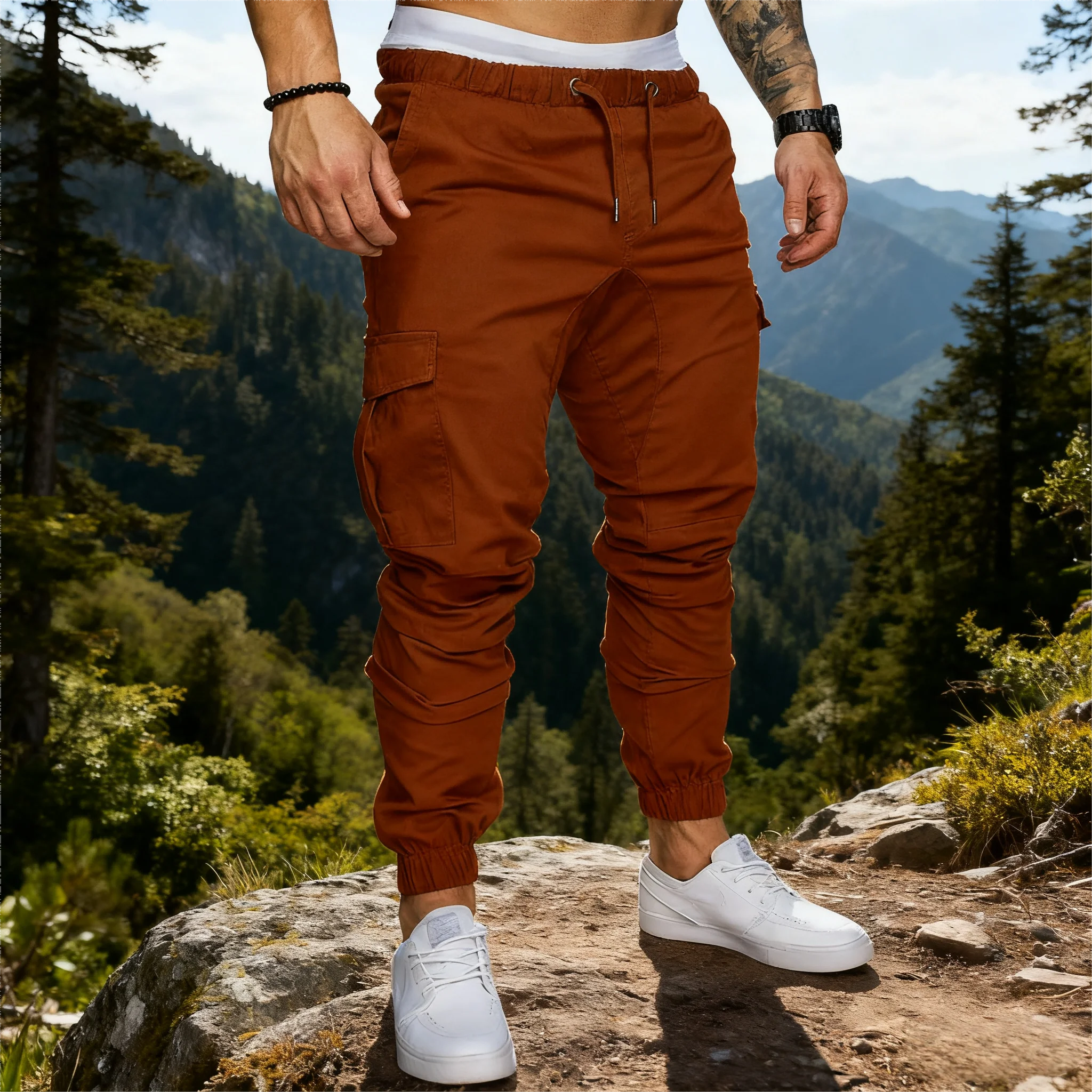 Neue männer Cargo Hosen Jogginghose Outdoor Lose Gerade Lange Hosen Herbst Casual Multi-Tasche Langlebig Arbeitskleidung Männliche Hosen