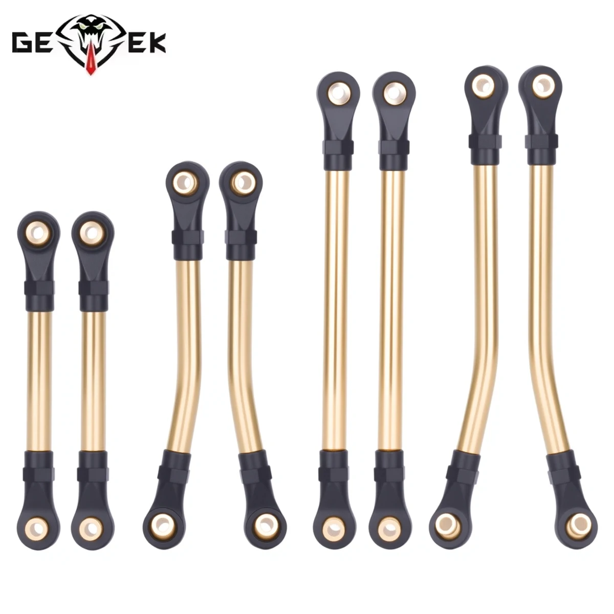 8Pcs Brass TRX4M Links Set for 1/18 RC Crawler Car TRX4-M Chassis Defender Bronco Suspension High Clearance Upgrade Parts