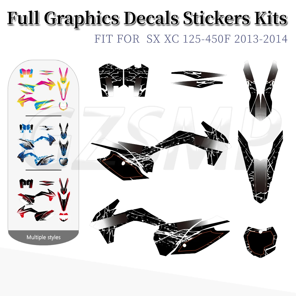 

Motorcycle Body Decoration Graphics Decals Stickers Fit for KTM 125 150 250 300 350 450 SX XC SXF XCF 2013-2015