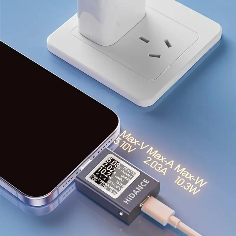 

652F Интерфейс Type-C Измеритель емкости зарядного устройства с большим экраном