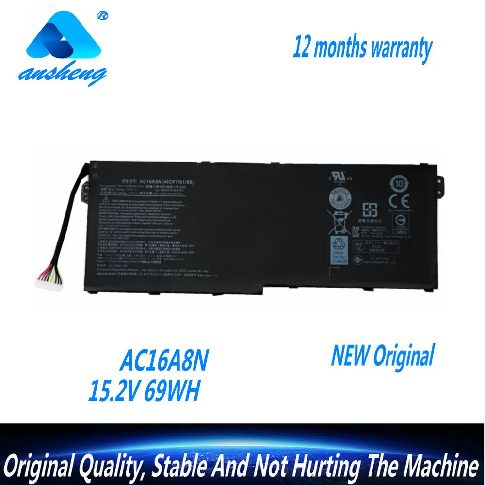 

NEW AC16A8N 4ICP7/61/80 Laptop Battery For Acer Aspire V17 V15 Nitro VN7-593G VN7-793G VN7-793G-73YP 78E3 VN7-793 717L