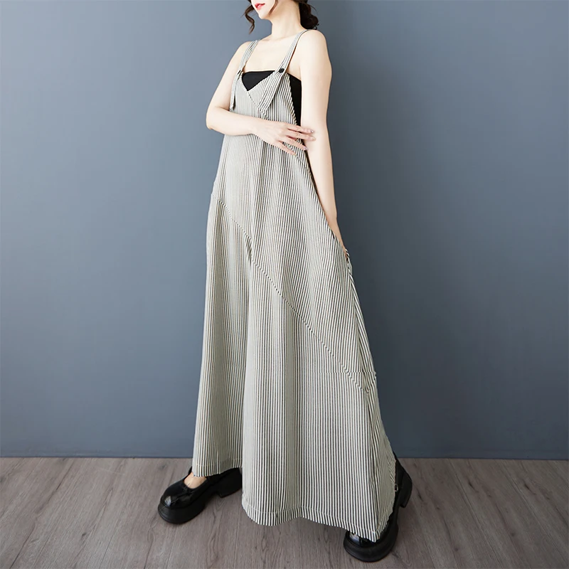 レトロな格子柄ワンピースワイドレッグパンツ レディース 夏 ルーズ プラスサイズ ワイドレッグパンツ トレンド スカートパンツ ハイウエスト チノパン