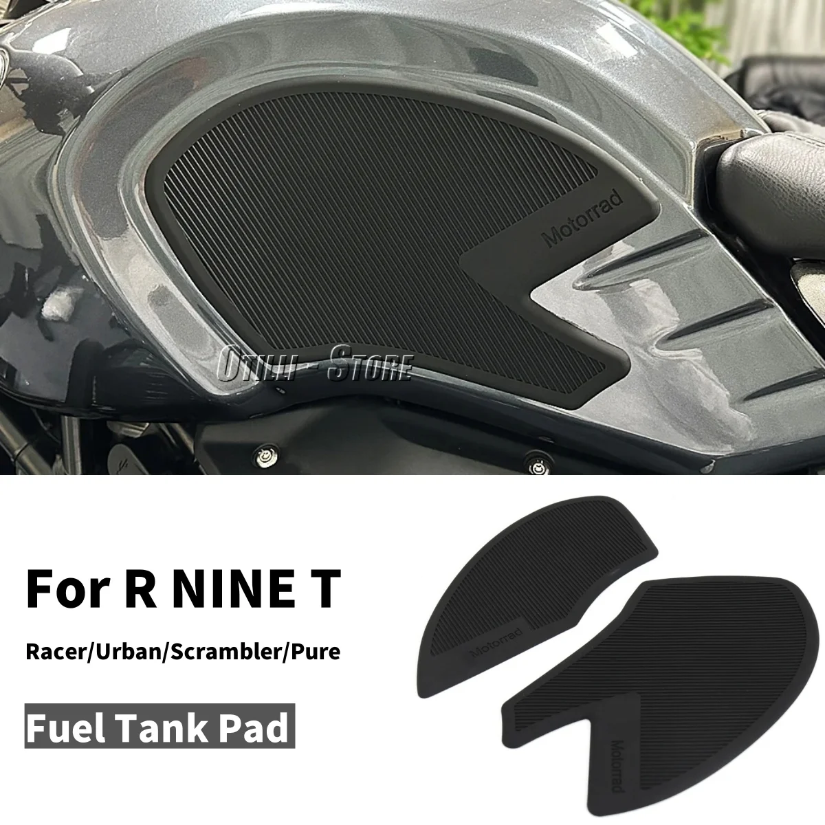

For BMW R nineT R9T Pure Racer Urban RNINET NINE T Scrambler Motorcycle Rubber Fuel Tank Pads Anti-slip Knee Grip Sticker Pad