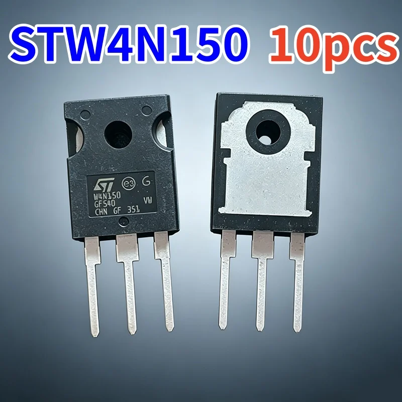 10pcs 100% brand new original W4N150 STW4N150TO-247 power MOS transistor field-effect transistor 160W 1.5kV 4A 1 N-channel