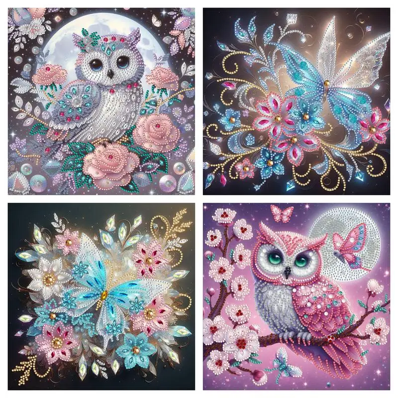 

RUOPOTY 5d Special Shape Diamond Art Kits For Beginners Adults Owl Crystal Rhinestones Diamond Painting For Home Wall Decoration