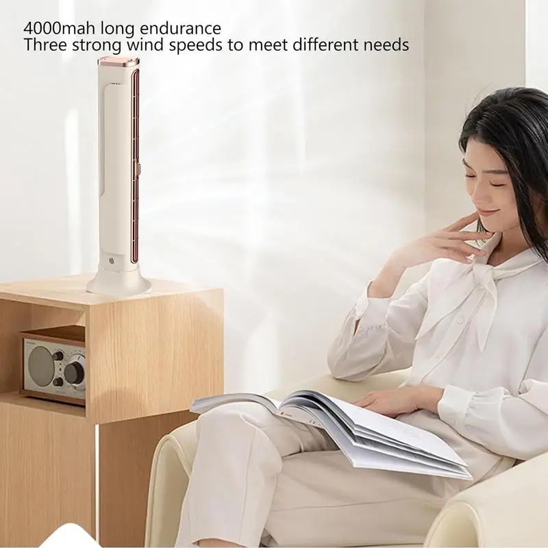 

Desktop Tower Fan Portable Small Desk Fan Quiet Fan With 3 Wind Speeds Personal Cooler Cooling Fan For Home Bedroom Living Room