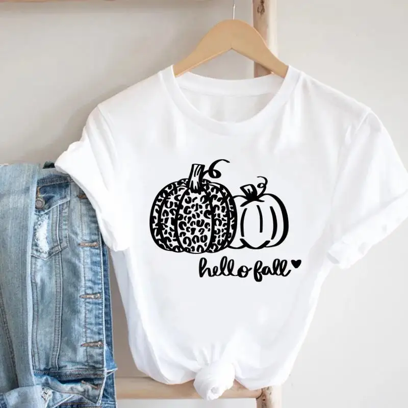 Halloween Thanksgiving Printed Ghost Festival Ghost European and American Clothing Short-sleeved T-shirt Graphic T Shirts