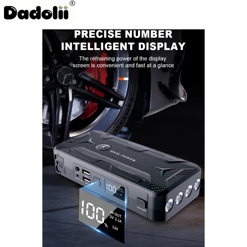 Auto Starthilfe Startgerät Batterie Power Bank 12V38000mAh Jumpstarter Auto Buster Notfall Booster Auto Ladegerät Starthilfe