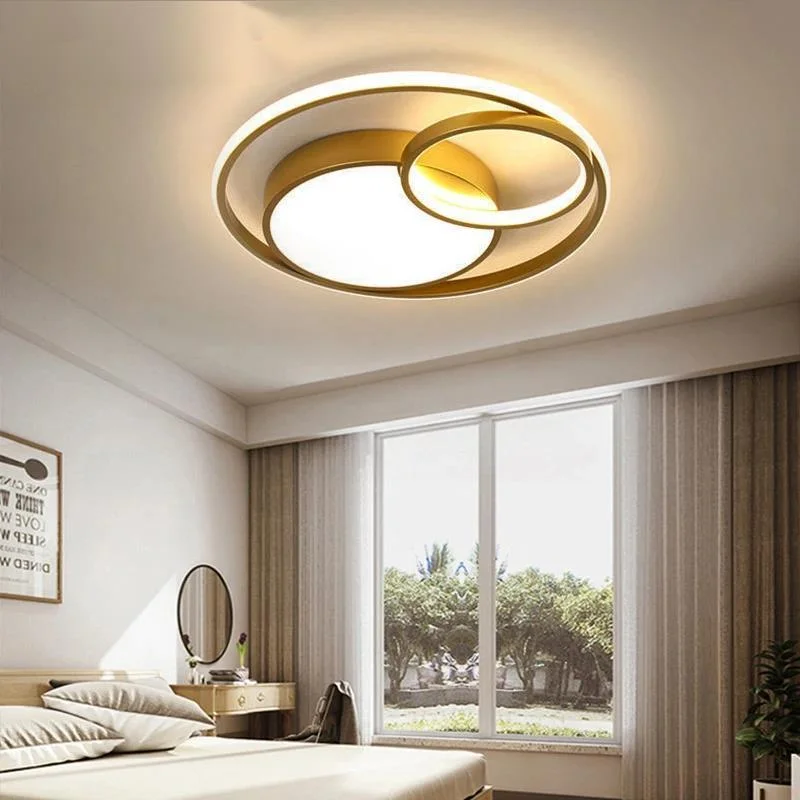 Simples Nordic Round LED Ceiling Lights, Lâmpadas Decorativas Modernas, Sala de estar, Quarto, Sala de jantar, Iluminação interior em casa