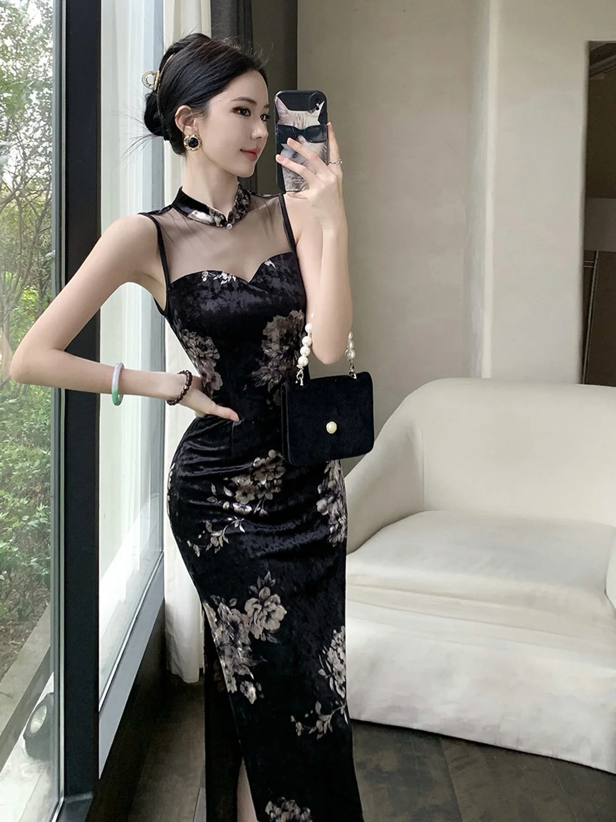 Sexy High Slit Evening Gown for Women