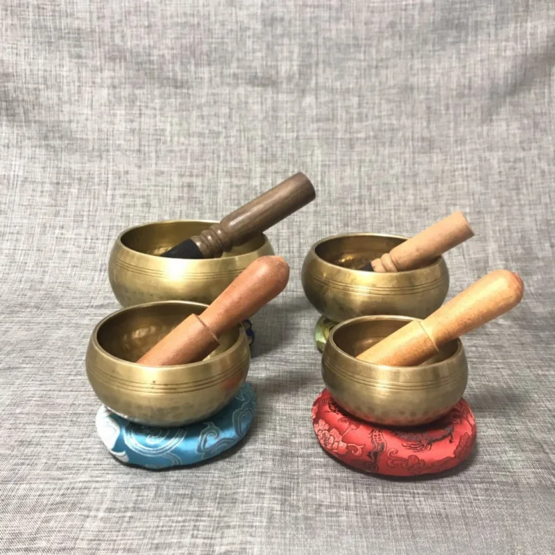 Nepal Handmade Buddha Yoga Sound Bowl Singing Bowl Copper Ware Dharma-Vessel Echo Bowl Therapy Bowl Song Music Therapy