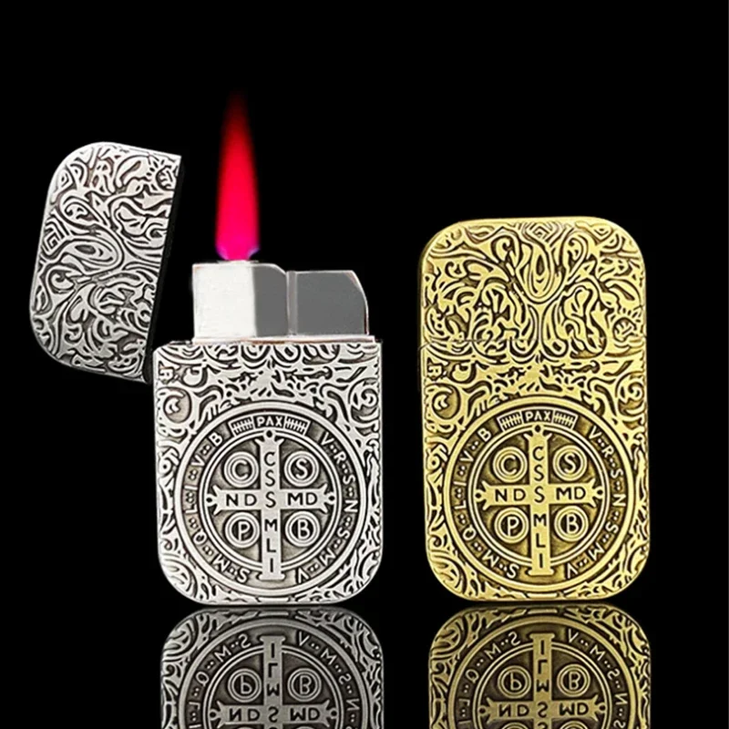 

Vintage Metal Constantine Inflatable Lighter Outdoor Portable Torch Turbo Compact Butane Jet Lighter Men's Smoking Gift